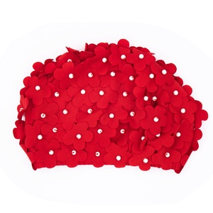 Nouveau design femmes fleurs perle mode polyester et nylon <span class=keywords><strong>bonnet</strong></span> <span class=keywords><strong>de</strong></span> <span class=keywords><strong>bain</strong></span> - Product Image 3