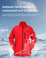 Veste chauffante électrique rechargeable unisexe pour l'extérieur, col montant, fermeture éclair, imperméable, respirante, grande taille, chaude pour l'hiver, softshell