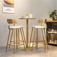 Meubles de Bar au Design moderne, chaise Oh, pied en métal doré, cuir Pu, blanc, chaise de salle à manger, tabourets de Bar contemporains, remise