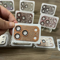 Film de protection d'objectif d'appareil photo en verre métallique diamanté monobloc, très vendu, pour iPhone 17 Pro Max (film d'objectif arrière)