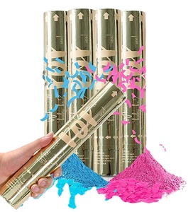 Wholesale Amazon Hot Selling Gender Reveal Confetti Cannon 4 Pink Gender Reveal Smoke Cannon Party Supplies