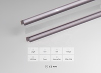 Profilé en aluminium LED pour éclairage de meuble, canal LED encastré, conception à double direction de lumière YB1019-31