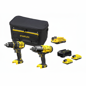 Kit Trapano Avvitatore a Percussione Brushless a Batteria 18V STANLEY UTP0042 UTP0044 con Avvitatore a Impulsi a Batteria 18V Prodotto in Italia - Product Image 2