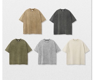 Pequeño pedido personalizado nuevo producto frito copo de nieve High Street Retro marca de moda Camiseta de manga corta ropa de hombre - Product Image 2