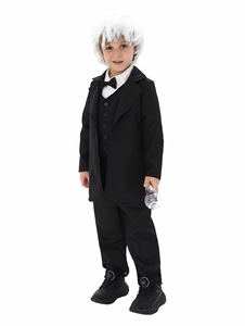 Costume de déguisement formel pour enfants - Costume 5 pièces pour garçons pour la Journée des Métiers et Halloween - Tenue de cosplay <span class=keywords><strong>Thomas</strong></span> <span class=keywords><strong>Edison</strong></span> et personnage historique - Product Image 5
