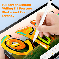 Stylet Intelligent Magnétique en Métal avec Rejet de la Paume, Pointe Remplaçable et Détection de l'Angle d'Inclinaison pour Tablette 10/9/8/7/6, Affichage LED de la Batterie