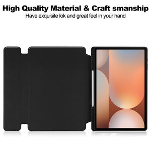 Estuche S10 <span class=keywords><strong>Ultra</strong></span> con portalápices, soporte de folio de cuero PU con rotación, funda trasera transparente inteligente para Samsung <span class=keywords><strong>Galaxy</strong></span> <span class=keywords><strong>Tab</strong></span> <span class=keywords><strong>S8</strong></span> S9 S10 <span class=keywords><strong>Ultra</strong></span> - Product Image 3