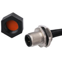 Konektor Panel M12 Male Plug 4-Posisi Solder Cup Tahan Air IP67 250V Tembaga Berlapis Timah Aplikasi Elektronik-1838893-2 MTL TE