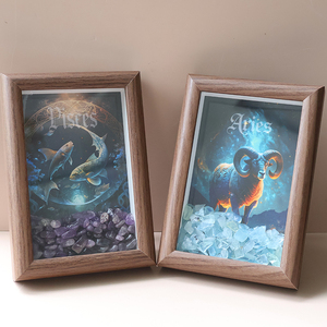 Khung pha lê, chứa nhiều loại đá màu khác nhau đại diện cho mười hai cung hoàng đạo, quà tặng giáng sinh, đồ Thủ Công Pha Lê - Product Image 4