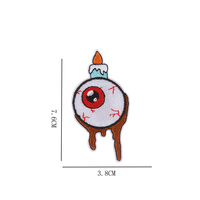 En gros, patchs thermocollants d'Halloween sur le thème de la sorcellerie (citrouille, chauve-souris, sorcière, vampire), appliques adhésives pour la décoration de vêtements de fêtes