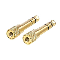 Tout nouveau 6.35mm mâle à 3.5mm femelle adaptateur de prise Audio stéréo pour câble Aux amplificateur de guitare casque