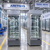 Congélateur vitrine commercial vertical à porte vitrée, 1, 2, 3 ou 4 portes, pour la vente de produits surgelés