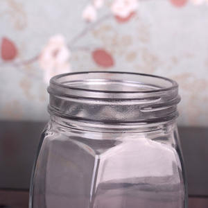 Contenitore <span class=keywords><strong>per</strong></span> vasetti di vetro ermetico esagonale da 12 once 370ml con coperchio in plastica <span class=keywords><strong>per</strong></span> chicco di caffè con biscotto di <span class=keywords><strong>zucchero</strong></span> al miele - Product Image 2