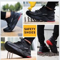 Bottes de Travail de Marque Noires, Anti-Dérapantes, Imperméables en Cuir avec Embout en Acier pour Hommes – Chaussures de Sécurité pour l'Industrie Lourde
