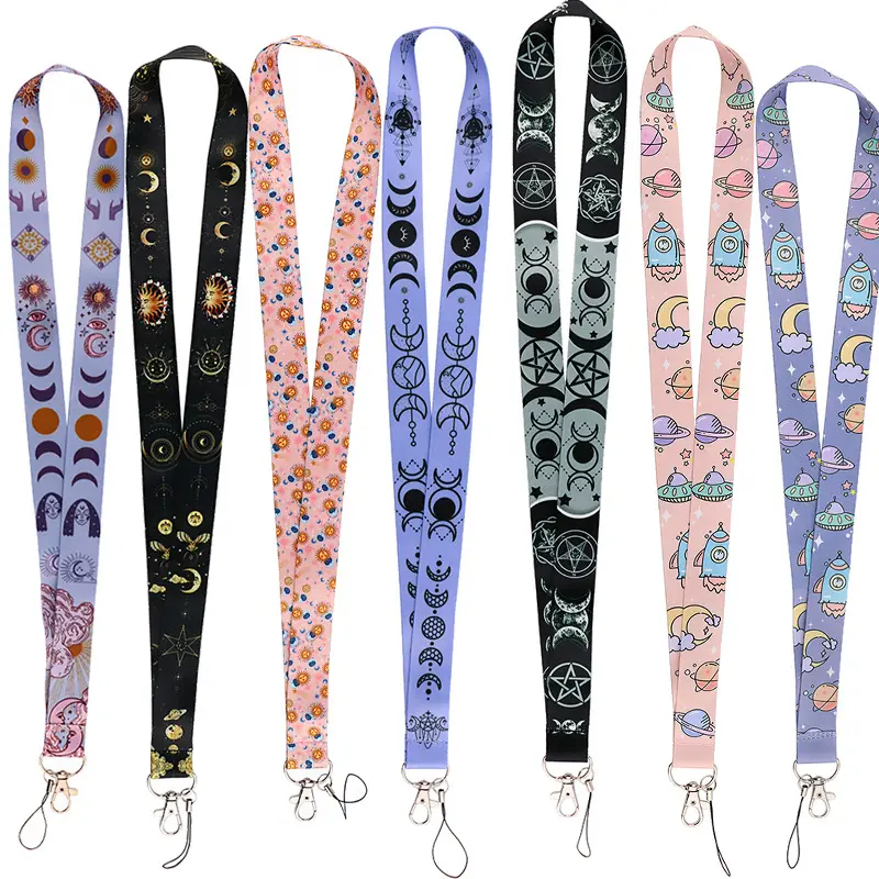 Hot Sale Custom Mobile Phone Key Chain Unique Fabric Polyester Lanyard with Sublimation Logo Personalized for You