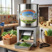 Broyeur de seau en acier inoxydable de qualité alimentaire, coupe-légumes racine électrique, broyeur efficace pour aliments pour volailles, usage agricole