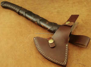 MS-Factory Haches en acier damassé de haute qualité à usage multiple avec manche en bois de couleur différente Design populaire Logo OEM personnalisé - Product Image 4