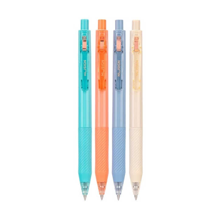 Deli NS568 New Zealand Sex Shine Color Press Gel Pen Glass Blue  
