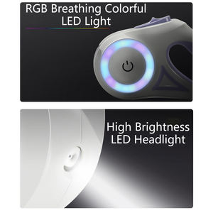 Rarewe Pets Products Smart <span class=keywords><strong>Dog</strong></span> Lead Rope RGB LED Light Mango de goma Correas para mascotas Correa retráctil para mascotas para caminar perros - Product Image 2