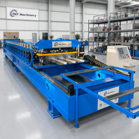 Machine de formage de tuiles en acier trapézoïdales à grande vitesse Flying Shear avec système de contrôle PLC – Machine à tuiles