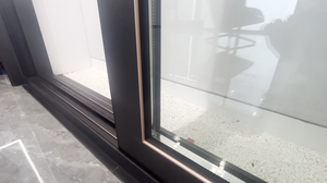 Porte <span class=keywords><strong>coulissante</strong></span> en verre intérieure automatique en aluminium d'isolation thermique silencieuse sans rail inférieur - Product Image 5