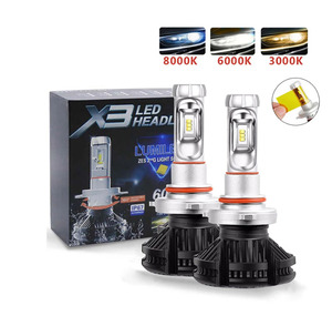 Bombillas LED para Faros Delanteros de Coche X3 ZES sin Ventilador H4/H7/H11/9005/9006/HB3/HB4 160W 10000 Lúmenes 6000K-6500K Ajuste Universal - Product Image 3