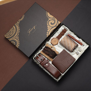 Set Regalo <span class=keywords><strong>di</strong></span> <span class=keywords><strong>San</strong></span> <span class=keywords><strong>Valentino</strong></span> per <span class=keywords><strong>Uomo</strong></span> 7 Pezzi: Portafoglio/Profumo/Orologio al Quarzo/Cintura in Pelle/Gemelli/Penna - Product Image 2