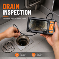 Kamera Endoskop 1080P IP67 Layar IPS 4.3" Probe 8mm Boreskop Industri Kabel 5m Inspeksi Pipa Perawatan HVAC OEM 2X