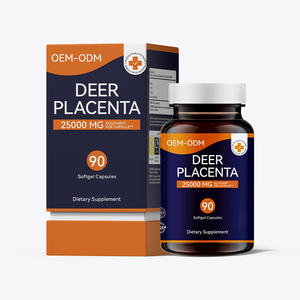 Fournisseur transfrontalier OEM/ODM de capsules molles de placenta de cerf pour adultes, 60 unités, prend en charge l'étiquetage privé personnalisé - Product Image 1