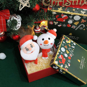 Lindo Papá Noel para Colgar en el Árbol, Oso de Peluche, Malla de Franela, Alce, Muñeco de Nieve, Regalo de Navidad, Alivio del Estrés, Tela Súper Suave - Product Image 3