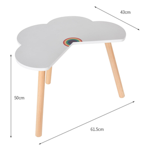 Đám Mây Trẻ Em Bằng Gỗ Cầu Vồng Bảng Và Ghế Đặt Văn Phòng Nghiên Cứu Bàn Với Phân MDF Gỗ Đảng Trẻ Em Bàn Và Ghế Đặt - Product Image 2