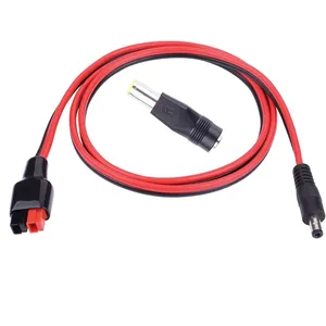 Штекерный кабель питания постоянного тока 5,5 мм x 2,1 мм с адаптером постоянного тока 8 мм, совместим с Anderson Powerpole для портативного провода генератора 16awg
