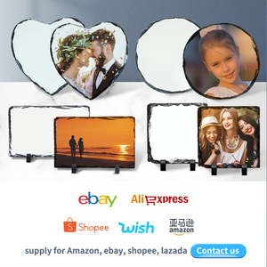 Bianco bianco bianco bianco sublimazione cuore rotondo rettangolo quadrato pietra Mix dimensioni artigianato placca all'ingrosso ardesia di roccia <span class=keywords><strong>foto</strong></span> - Product Image 6