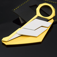 Valorante Arme Métallique Modèle Couteau Pliant Jouet pour Enfant Knuckles Autodéfense Qualité Artisanat Violet Or 3D Anniversaire