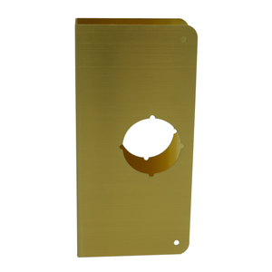Renfort de serrure de protection de porte en acier inoxydable à trou unique, en laiton poli - Product Image 3