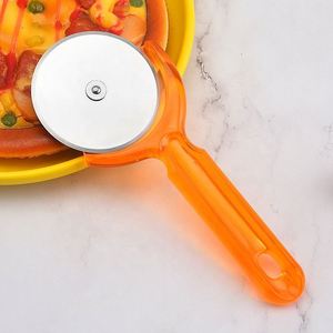Foldable <b>Plastic</b> One-Piece Handle Single-<b>Wheel</b> Stainless Steel Pizza Cutter With Rotating <b>Wheel</b> Non-Slip Knife for Cake Hob Use - Product Image 4