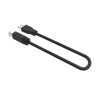 Kabel Data lurus Universal Hitam, pemanjang pengisian daya Usb 3.0 kabel cetak konektor komputer Desktop Laptop