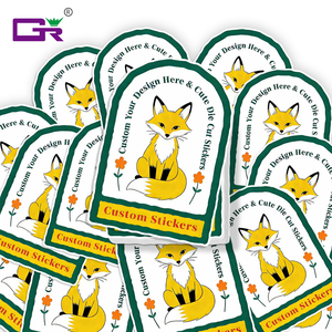 Индивидуальные наклейки с животными, вырезанные по контуру, с дизайном логотипа, водонепроницаемые виниловые наклейки, устойчивые к УФ-излучению, для наружного применения, самоклеящиеся - Product Image 1