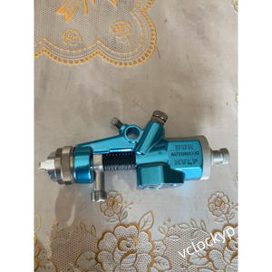 BINKS MACH <b>1</b> 94P HVLP BBR <b>PAINT</b> <b>SPRAY</b> GUN TEAL COLOR &amp; REGULATOR MAX INLET 33PSI Used - Product Image 1