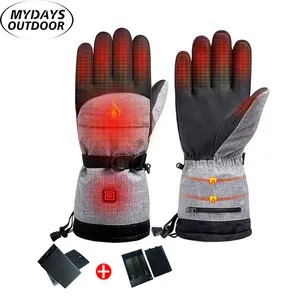 Mydays Outdoor Hot Sale Baixo Preço Atualizado Especificações Motocicleta Esqui Luvas Aquecidas Elétricas com Suporte Da Bateria