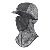 Masque de moto en nylon d'été avec visière, cache-cou pare-soleil, écharpe de sport d'extérieur, protection UPF50+, respirant, en maille rafraîchissante pour le visage