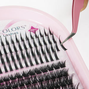 Vente en gros Promade Fans Appuyez sur les cils Livres DIY Cluster Lash Extension Kit Pre Cut Segment Lashes Private Label Lash Trays - Product Image 2