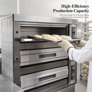 Hornos de Panadería Comerciales al por Mayor, de Gas/Eléctricos, 220V, Automáticos, Nuevos, de Acero Inoxidable, de Cuatro Bandejas - Product Image 3