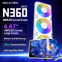VALKYRIE N360 360mm AIO Liquid Cooler dengan Layar AMOLED Lengkung 6,67 inci, Kipas ARGB, Sistem Pendingin CPU Gaming Desktop Kelas Atas