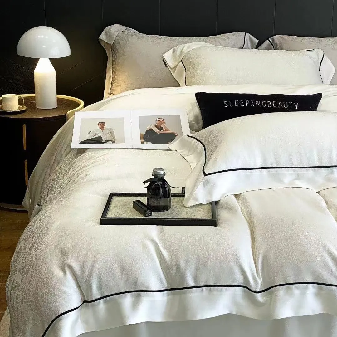 Jacquard ecosilk Tencel eucaluptus sợi bộ đồ giường Bộ Chăn bộ Comforter