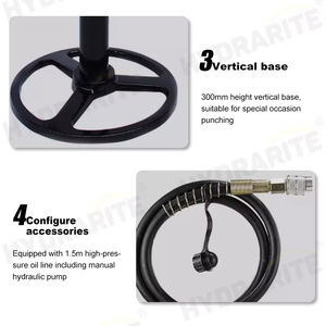 Perforadora Hidráulica HHDK-8 de Acero Inoxidable, Máquina Perforadora Hidráulica para Fregaderos/Puentes - Product Image 4