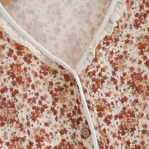 2025 nouveaux pyjamas pour femmes ensemble de pyjama à manches longues col en V rétro Floral <span class=keywords><strong>Homewear</strong></span> - Product Image 2