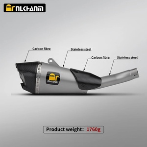 Silencieux Yoshimura AT2 DB Killer pour Triumph Street Triple 765, système d'échappement de moto, modification, acier inoxydable, neuf - Product Image 2