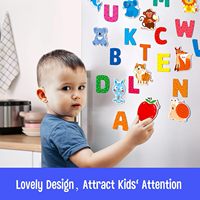 Ensemble de jouets magnétiques fantaisie pour enfants : lettres et objets, type animal, éducatif, alphabet, aimants pour réfrigérateur
