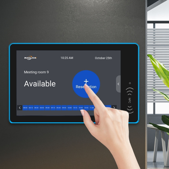 NEW 10.1 Inch Digital Signage Monitor for Business Advertising Stretched Display Wall Mount Booking System Led Light Bar Meeting
